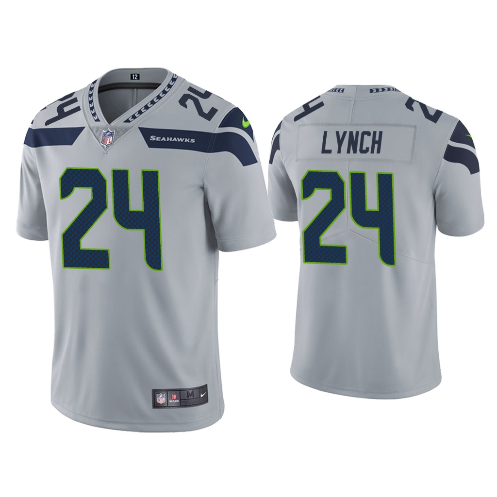 Men Seattle Seahawks #24 Lynch Nike Vapor UntouchablGray Limited NFL Jersey->seattle seahawks->NFL Jersey